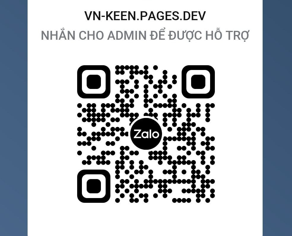 Mã QR Zalo liên hệ Admin VN-KEEN